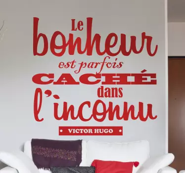 Sticker décoratif citation Victor Hugo - TenStickers