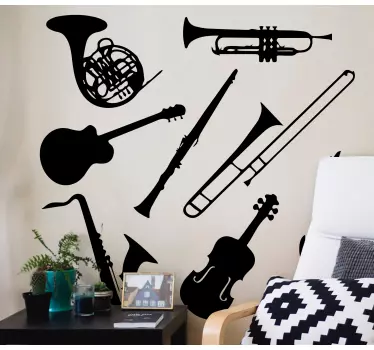 Black and white design wall stickers - TenStickers