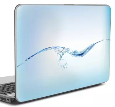 Water Wave Laptop Sticker - TenStickers