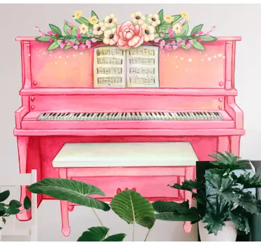 Spalvingi pianino sieniniai lipdukai svetainei - „Tenstickers“
