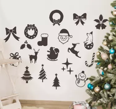 Christmas Icons Sticker - TenStickers