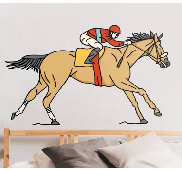 horse with a horse-rider wall decal - TenStickers