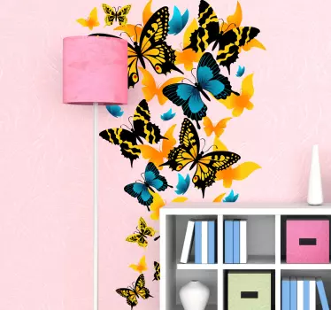 Multicoloured Butterfly Kids Sticker - TenStickers