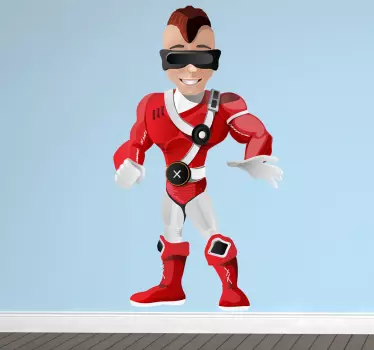 Wandtattoo Kinderzimmer Superheld Brille - TenStickers