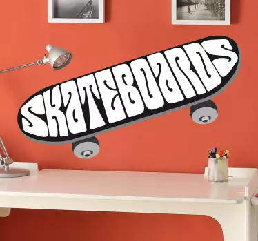 Skateboard dekorativt logo mærkat - TenStickers