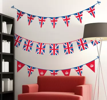 Great Britain Bunting Decal Banners - TenStickers