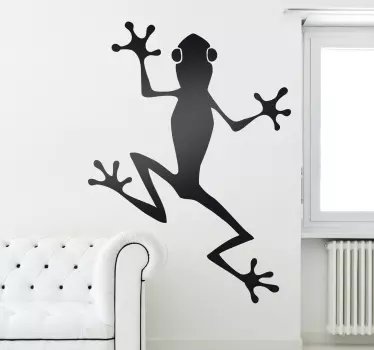 Climbing Frog Wall Sticker - TenStickers