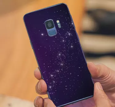 Purple stars Samsung sticker - TenStickers