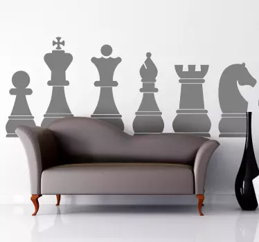 Vinilo decorativo piezas ajedrez - TenVinilo