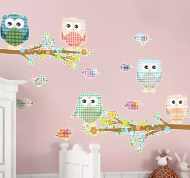 Owls & Sparrows Wall Stickers - TenStickers