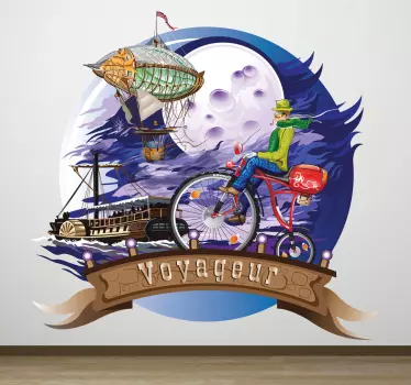 Sticker mural voyageur - TenStickers