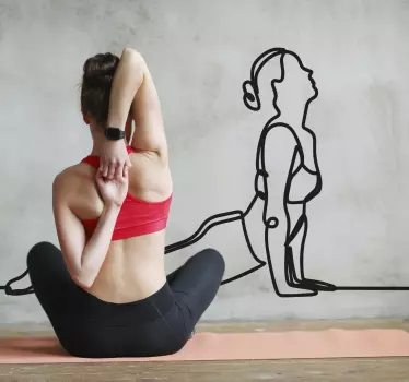 Yoga silhouette  wall sticker - TenStickers