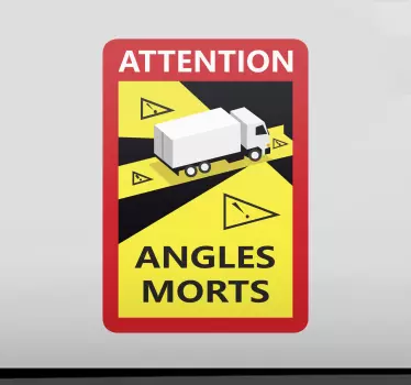 Autocollant angles morts camion - TenStickers