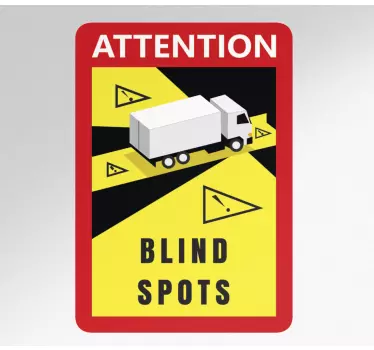 Attention blind spots in English vinyl sign - TenStickers