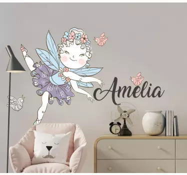 Little fairy princess  Personalised Sticker - TenStickers