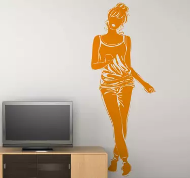 Sticker mural modèle danse - TenStickers