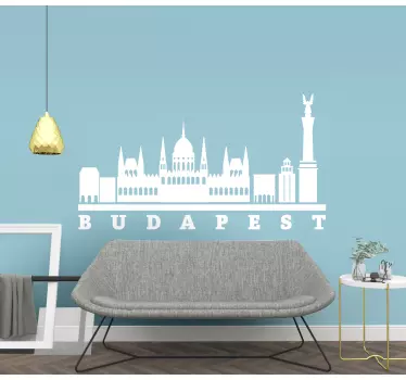 Budapest monocolor skyline falmatrica - TenStickers