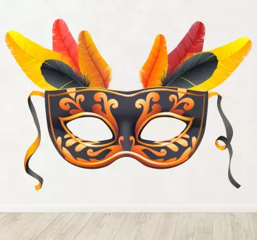 Adhesivo decorativo máscara carnaval - TenVinilo