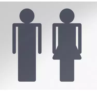 Erkek kadın tuvalet işareti kapı çıkartması - TenStickers