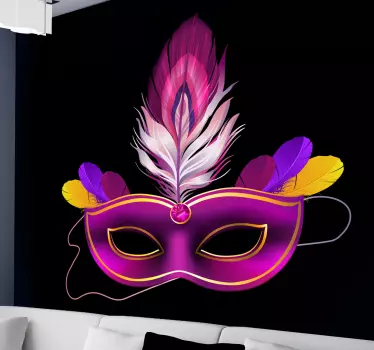 Colombina Purple Mask Decorative Decal - TenStickers