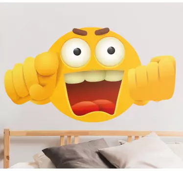 Emoji who gets mad wall sticker - TenStickers
