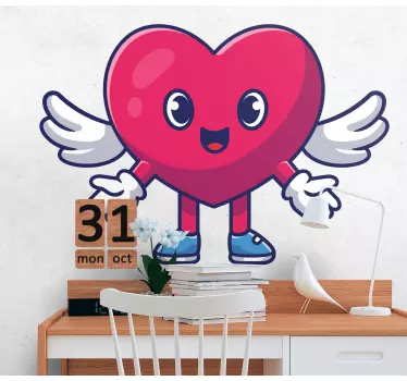 Lovely angel emoji wall sticker - TenStickers