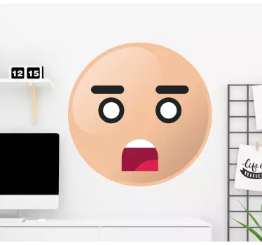Legrační závratná emoji designová samolepka na zeď - TenStickers