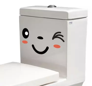 Sticker WC visage manga - TenStickers