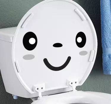 Sticker WC sourire - TenStickers