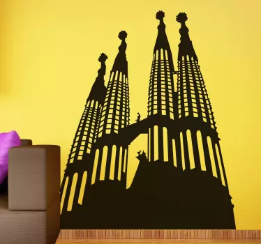 Sticker silhouette sagrada familia - TenStickers