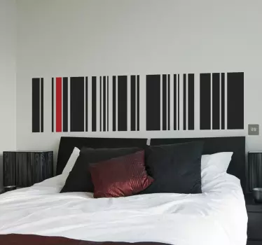 Lined Barcode Bedroom Sticker - TenStickers