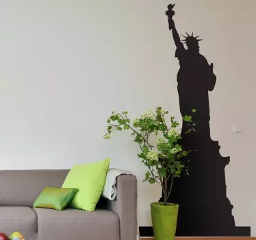 Statue of Liberty Silhouette Wall Sticker - TenStickers