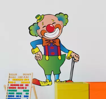 Sticker enfant clown heureux - TenStickers