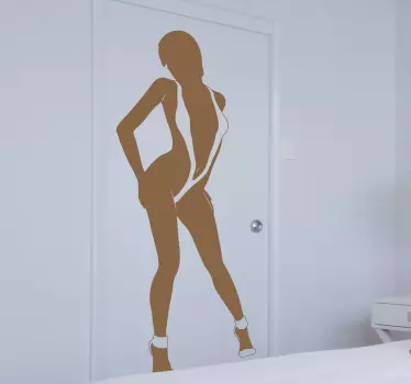 Samolepka na zeď sexy ženy monokini - TenStickers