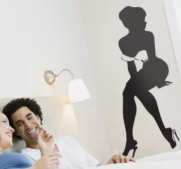 Autocollant mural pinup silhouette - TenStickers