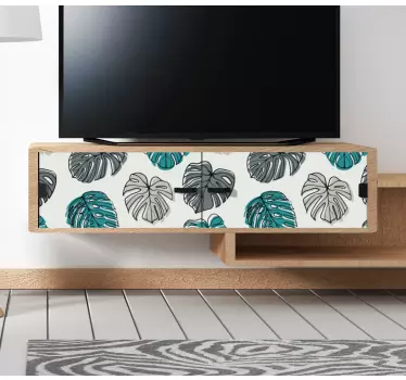 Abstract tropical pattern furniture decal - TenStickers