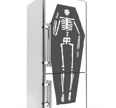 Vinil decorativo caixão com esqueleto - TenStickers
