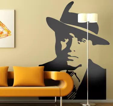 Al Capone Silhouette Sticker - TenStickers
