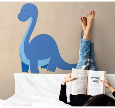 Naklejka na ścianę dinozaury Niebieski dinozaur dla dzieci - TenStickers
