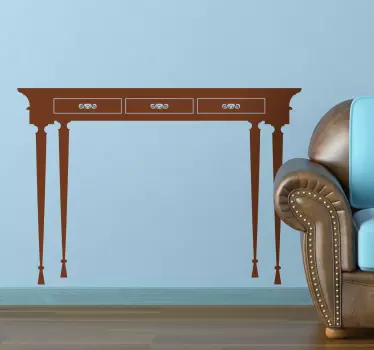 Vinilo decorativo mesa clásica fina - TenVinilo