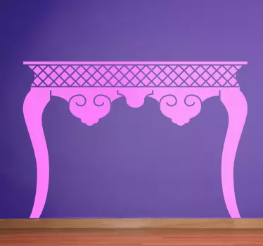 Vinilo decorativo silueta mesa clásica - TenVinilo
