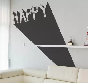 Happy 3D Wall Sticker - TenStickers