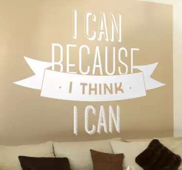Autocollant mural I can - TenStickers