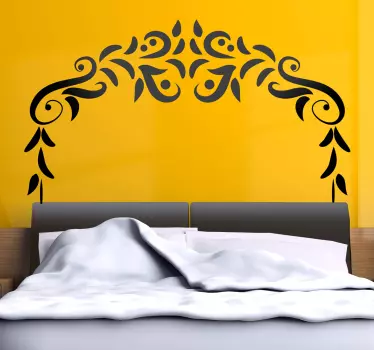 Vinil decorativo cabeceiro cama simétrico - TenStickers