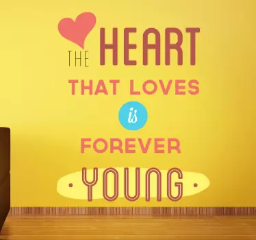Young Heart Wall Sticker - TenStickers