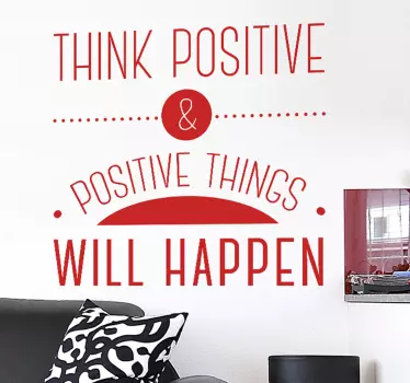 Autocollant mural think positive - TenStickers