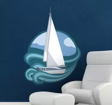 Pegatina decorativa barco velero - TenVinilo