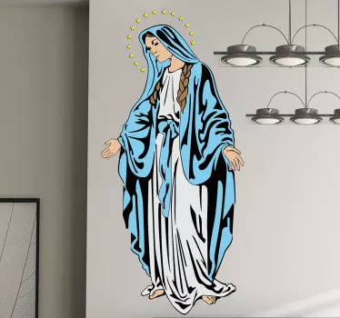 Vinilo decorativo Virgen María en color - TenVinilo