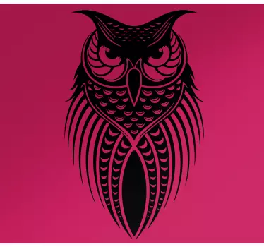 Silhouette black owl bird wall sticker - TenStickers