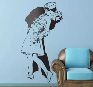 New york denizci öpücüğü duvar sticker - TenStickers